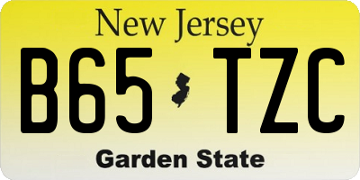 NJ license plate B65TZC