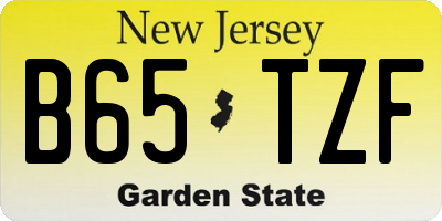 NJ license plate B65TZF