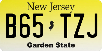 NJ license plate B65TZJ