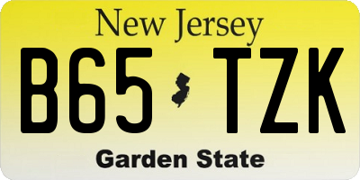 NJ license plate B65TZK