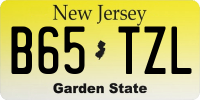 NJ license plate B65TZL