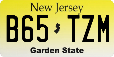 NJ license plate B65TZM