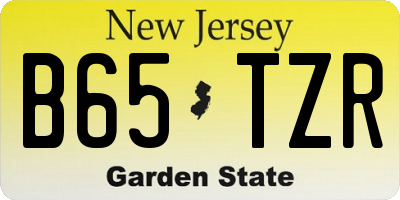 NJ license plate B65TZR