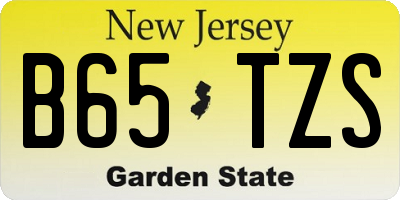 NJ license plate B65TZS
