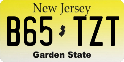 NJ license plate B65TZT