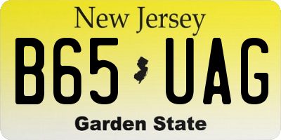 NJ license plate B65UAG