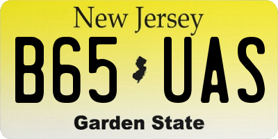 NJ license plate B65UAS
