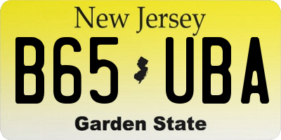 NJ license plate B65UBA