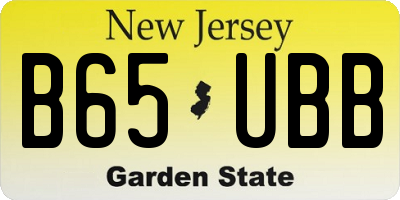 NJ license plate B65UBB