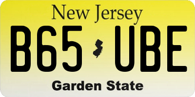 NJ license plate B65UBE