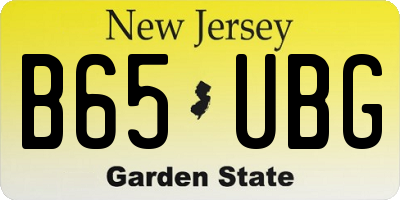 NJ license plate B65UBG