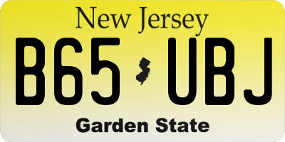 NJ license plate B65UBJ