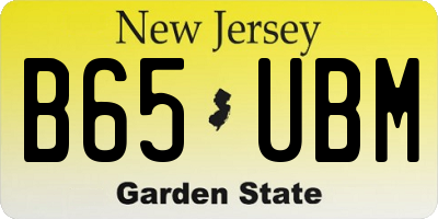 NJ license plate B65UBM