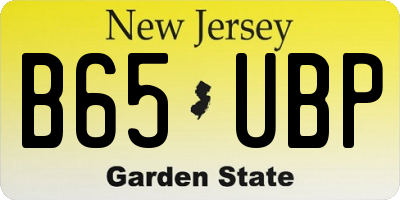 NJ license plate B65UBP