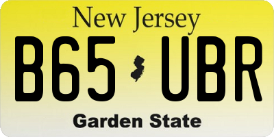 NJ license plate B65UBR