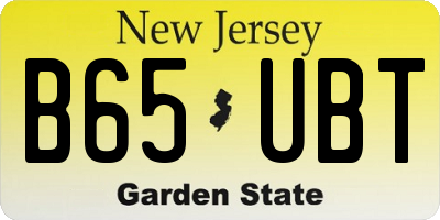 NJ license plate B65UBT