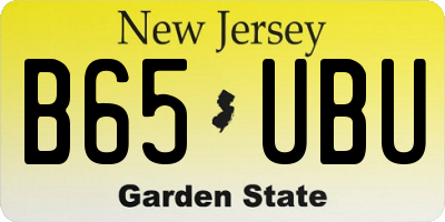 NJ license plate B65UBU