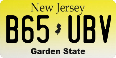 NJ license plate B65UBV