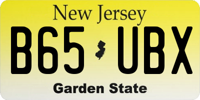 NJ license plate B65UBX