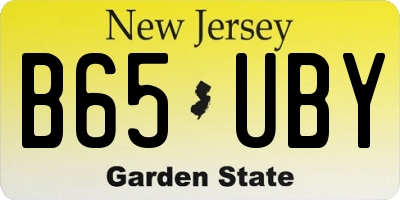 NJ license plate B65UBY