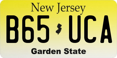 NJ license plate B65UCA