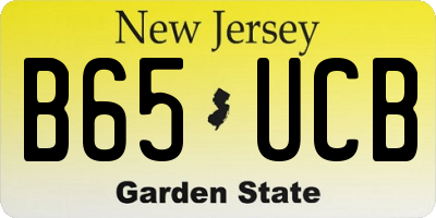 NJ license plate B65UCB