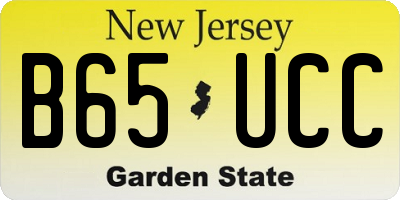 NJ license plate B65UCC