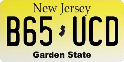 NJ license plate B65UCD