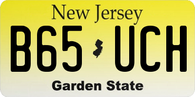 NJ license plate B65UCH