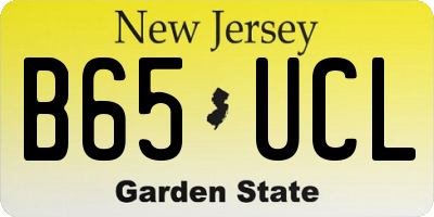 NJ license plate B65UCL
