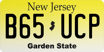NJ license plate B65UCP