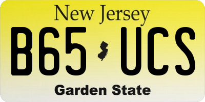 NJ license plate B65UCS