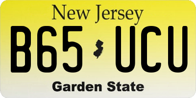 NJ license plate B65UCU