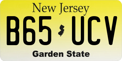 NJ license plate B65UCV