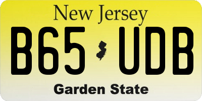 NJ license plate B65UDB