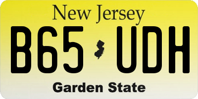 NJ license plate B65UDH