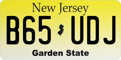 NJ license plate B65UDJ