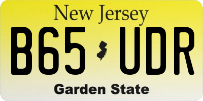 NJ license plate B65UDR