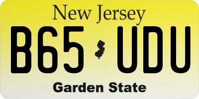 NJ license plate B65UDU