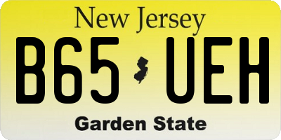 NJ license plate B65UEH