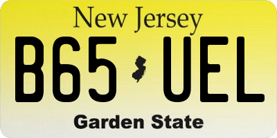 NJ license plate B65UEL