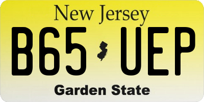 NJ license plate B65UEP