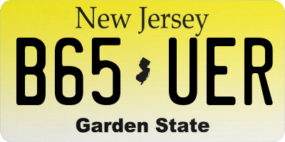 NJ license plate B65UER
