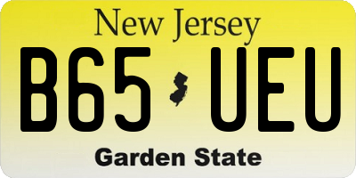 NJ license plate B65UEU