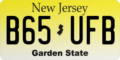 NJ license plate B65UFB