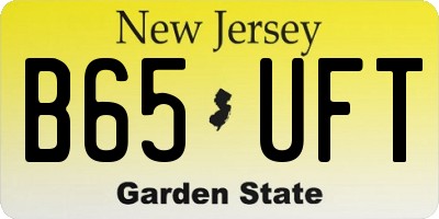 NJ license plate B65UFT