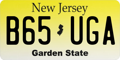NJ license plate B65UGA