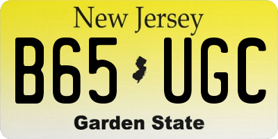 NJ license plate B65UGC