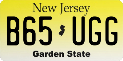 NJ license plate B65UGG