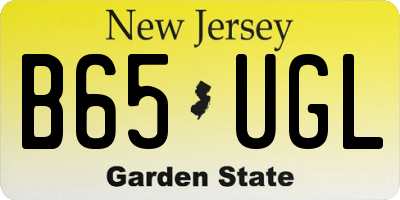 NJ license plate B65UGL